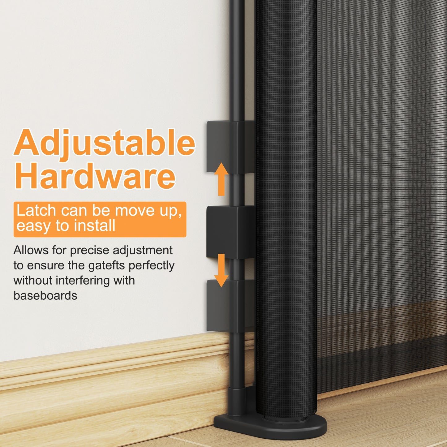 Retractable Baby Gate, Mesh Dog Gate For Doorways, Extends Up To 76  Wide, 33  Tall Child Safety Gate For Doorways, Indoor & Outdoors, Stairs, Hallways, Black Non-EBAY Certified Warehouse