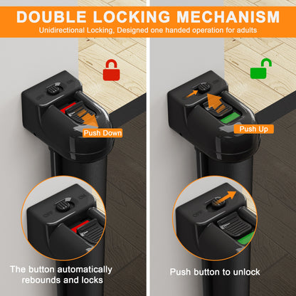 Retractable Baby Gate, Mesh Dog Gate For Doorways, Extends Up To 76  Wide, 33  Tall Child Safety Gate For Doorways, Indoor & Outdoors, Stairs, Hallways, Black Non-EBAY Certified Warehouse